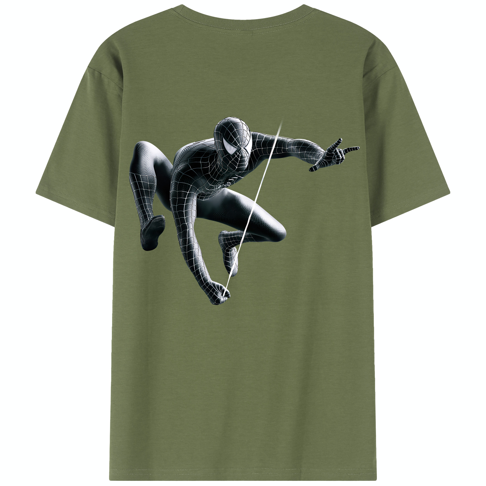 （画像用） Spider Man スパイダーマン 綿100％半袖Tシャツ（背面プリント）